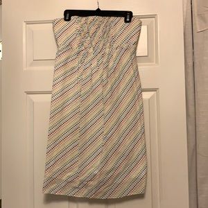 Multicolor strapless dress